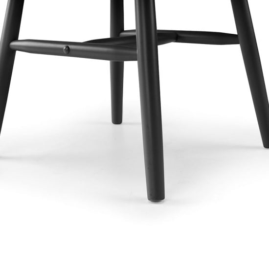 Alassio Wooden Spindle Back Dining Chair In Black