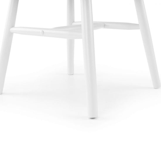 Alassio Wooden Spindle Back Dining Chair In White