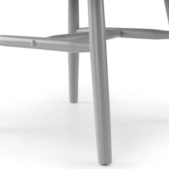 Alassio Wooden Spindle Back Dining Chair In Grey