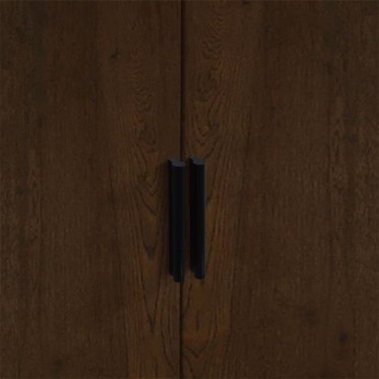 Alba Wooden Wardrobe With 2 Doors In Walnut And Black