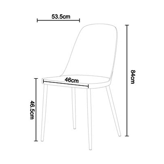 Aspen Duo Black Plastic Dining Chairs In Pair