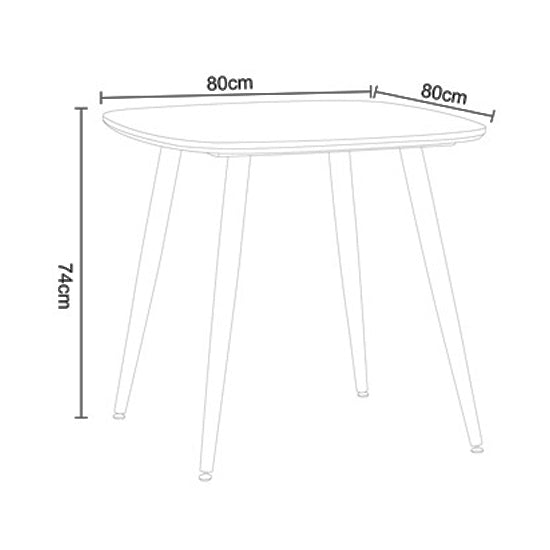 Aspen Square Wooden Dining Table In White