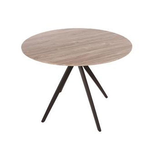 Aspen Round Wooden Dining Table In Grey Oak Effect