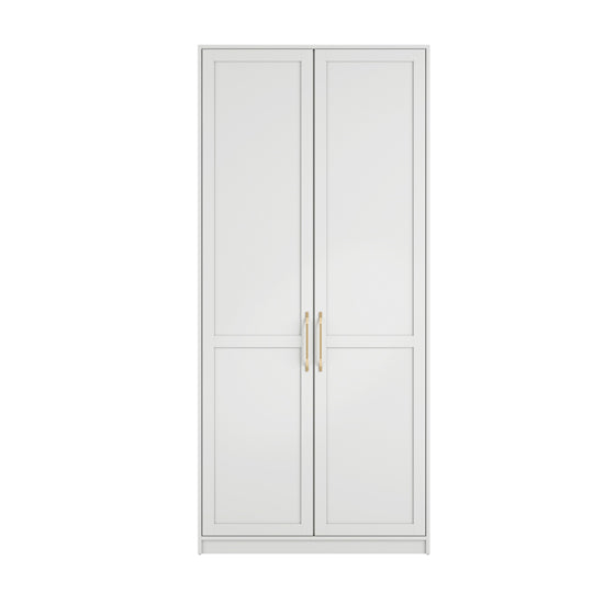 Austen Wooden Wardrobe With 2 Doors In White