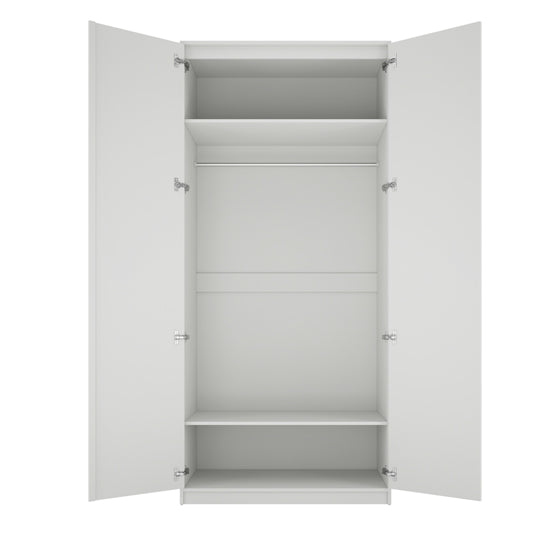 Austen Wooden Wardrobe With 2 Doors In White