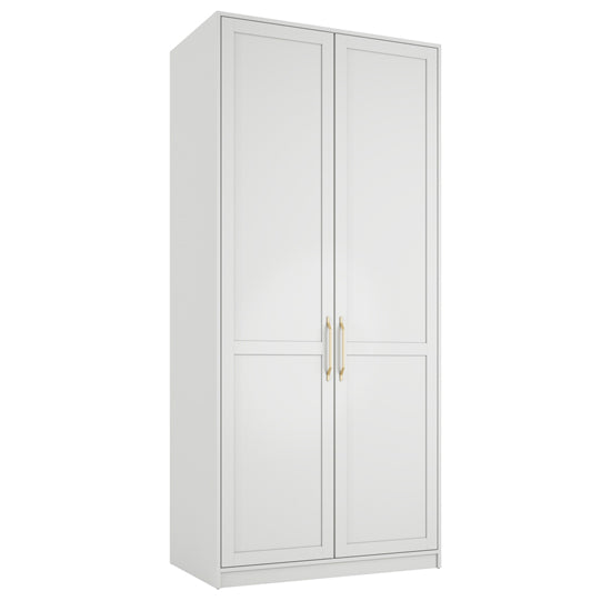 Austen Wooden Wardrobe With 2 Doors In White