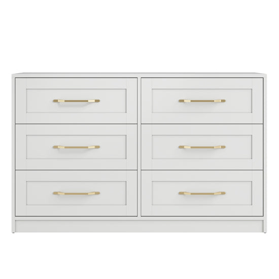 Austen Wooden Chest Of 6 Drawers In White