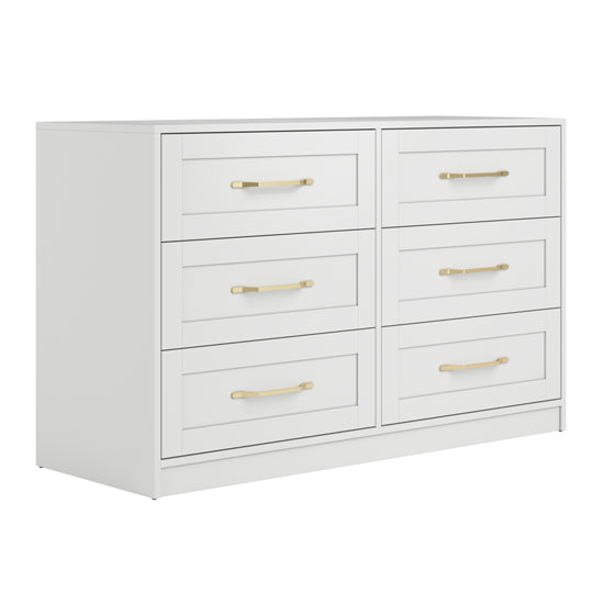 Austen Wooden Chest Of 6 Drawers In White