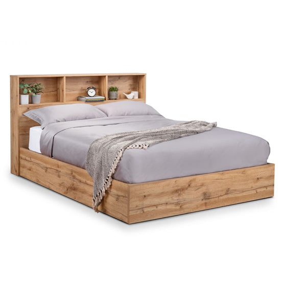 Bali Wooden Ottoman Single Bed With Gas Lift Up System In Light Oak