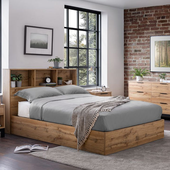 Bali Wooden Ottoman Single Bed With Gas Lift Up System In Light Oak