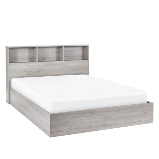 Bali Wooden Ottoman Single Bed With Gas Lift Up System In Grey Oak