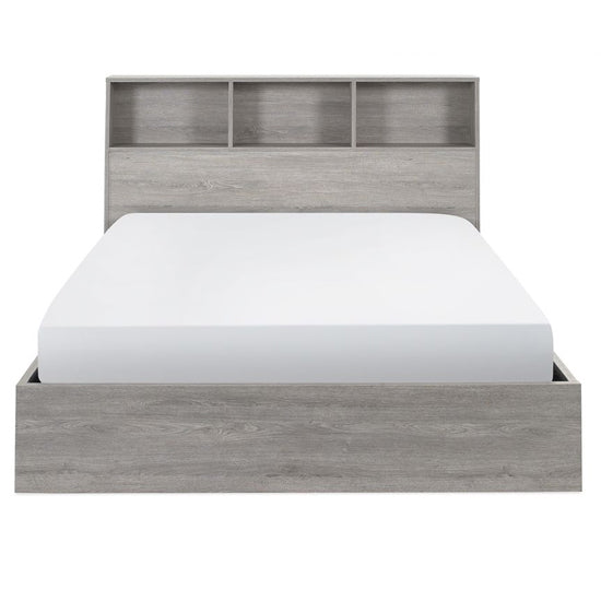 Bali Wooden Ottoman Single Bed With Gas Lift Up System In Grey Oak