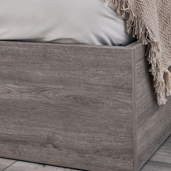 Bali Wooden Ottoman Single Bed With Gas Lift Up System In Grey Oak