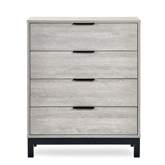 Bali Wooden Chest Of 4 Drawers In Grey Oak