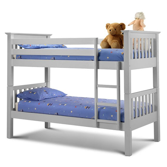 Barcelona Wooden Bunk Bed In Dove Grey