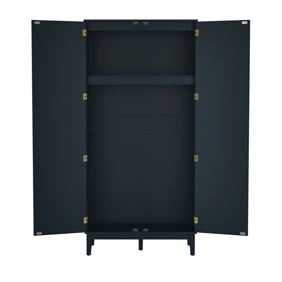 Bordeaux Wooden Wardrobe With 2 Doors In Blue