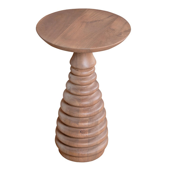 Valencia Cane & Mango Wood Side Table In Natural