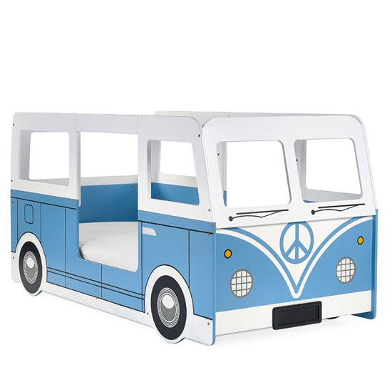 Campervan Wooden Children Bed In Light Blue