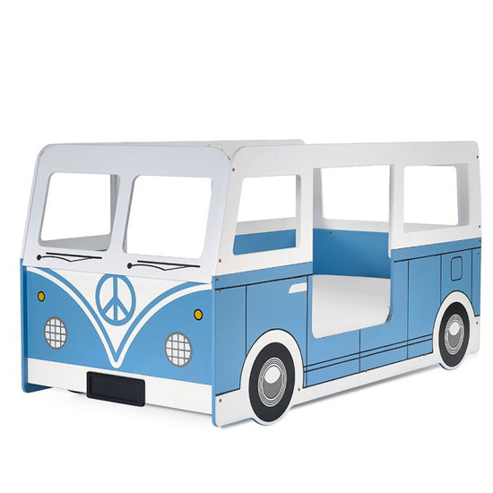 Campervan Wooden Children Bed In Light Blue