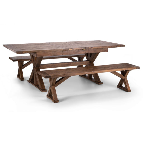 Chatsworth Wooden Dining Bench In Reclaimed Pine