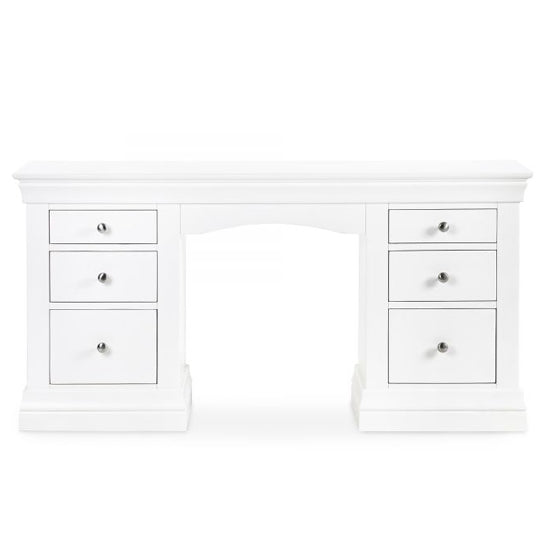 Clermont Dressing Table With 6 Drawers In Surf White