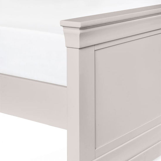 Clermont Wooden Double Bed In Light Grey