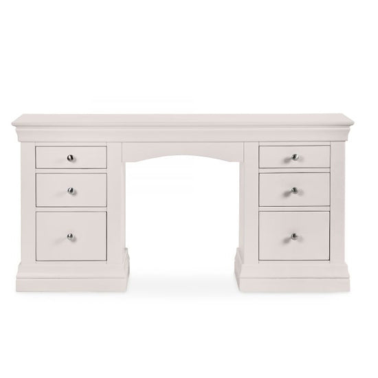 Clermont Dressing Table With 6 Drawers In Light Grey