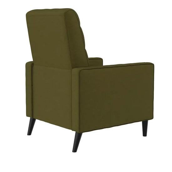 Wimberly Linen Fabric Recliner Chair In Olive Green