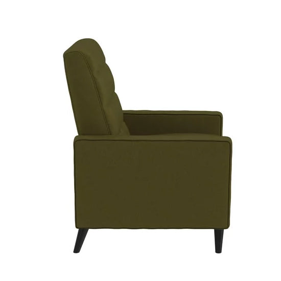 Wimberly Linen Fabric Recliner Chair In Olive Green