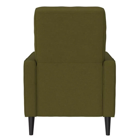 Wimberly Linen Fabric Recliner Chair In Olive Green