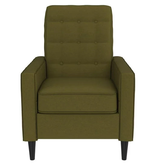 Wimberly Linen Fabric Recliner Chair In Olive Green