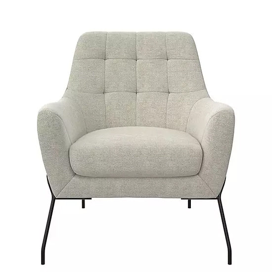 Brayden Chenille Fabric Bedroom Chair In Beige