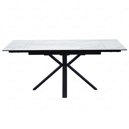 Amari Small Extending Ceramic Dining Table In White