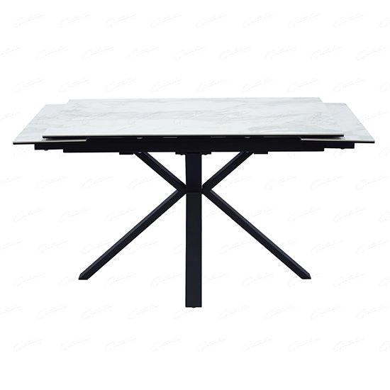 Amari Small Extending Ceramic Dining Table In White