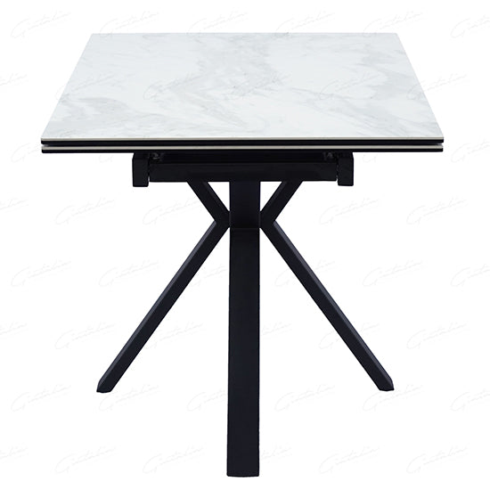 Amari Small Extending Ceramic Dining Table In White