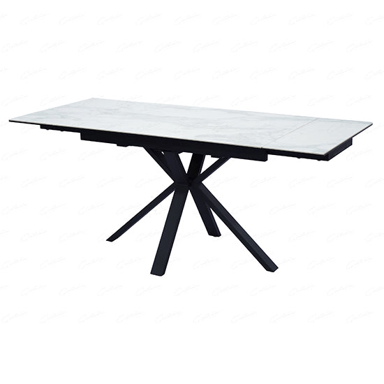 Amari Small Extending Ceramic Dining Table In White