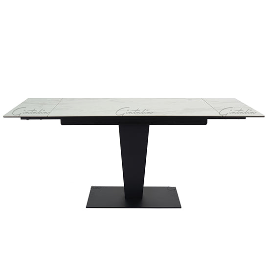 Valentina Extending Ceramic Dining Table In White