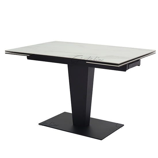 Valentina Extending Ceramic Dining Table In White