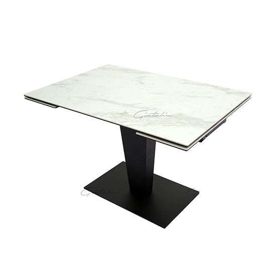 Valentina Extending Ceramic Dining Table In White