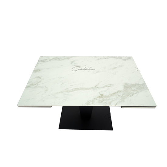 Valentina Extending Ceramic Dining Table In White