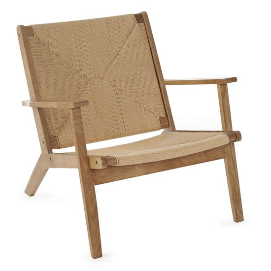 Icaria Wooden Armchair In Oak and Woven