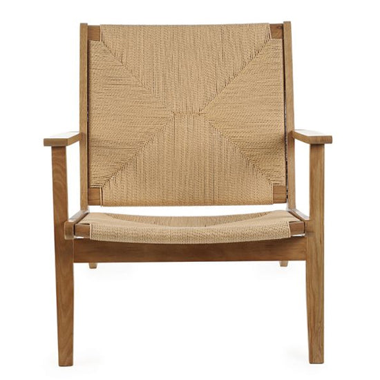 Icaria Wooden Armchair In Oak and Woven