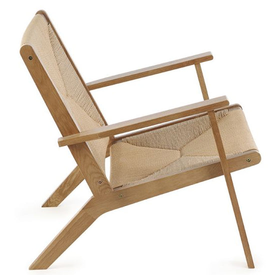 Icaria Wooden Armchair In Oak and Woven