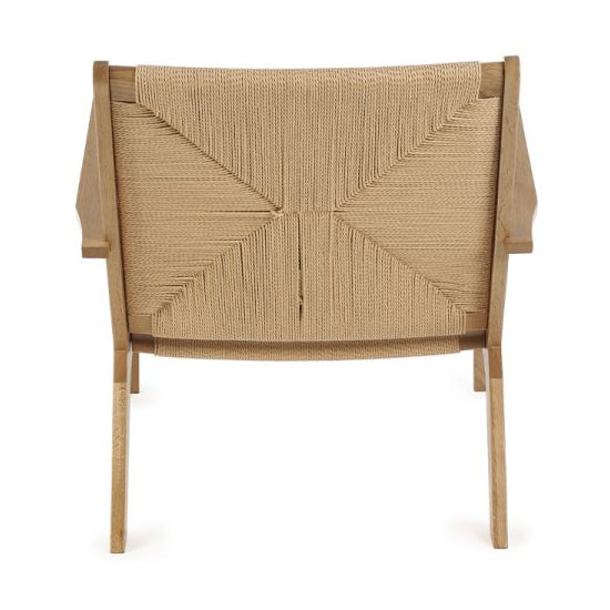 Icaria Wooden Armchair In Oak and Woven