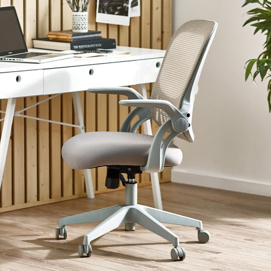 Juno Mesh Fabric Home And Office Chair In Cream