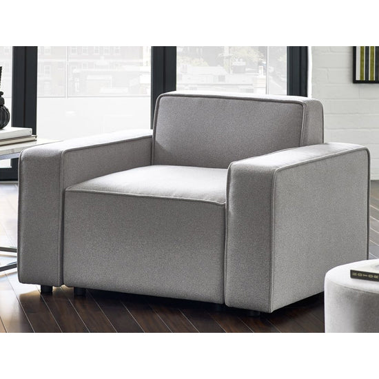 Lago Linen Fabric Combination Corner Sofa In Grey