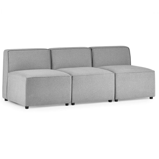 Lago Linen Fabric Combination Corner Sofa In Grey