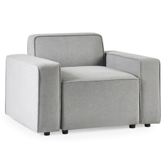 Lago Linen Fabric Combination Corner Sofa In Grey