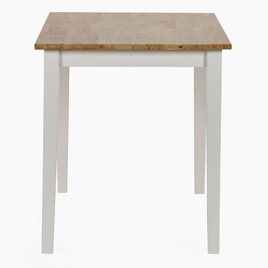 Linwood Small Wooden Dining Table In Natural And White