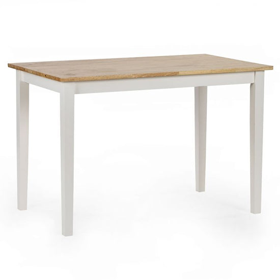 Linwood Small Wooden Dining Table In Natural And White